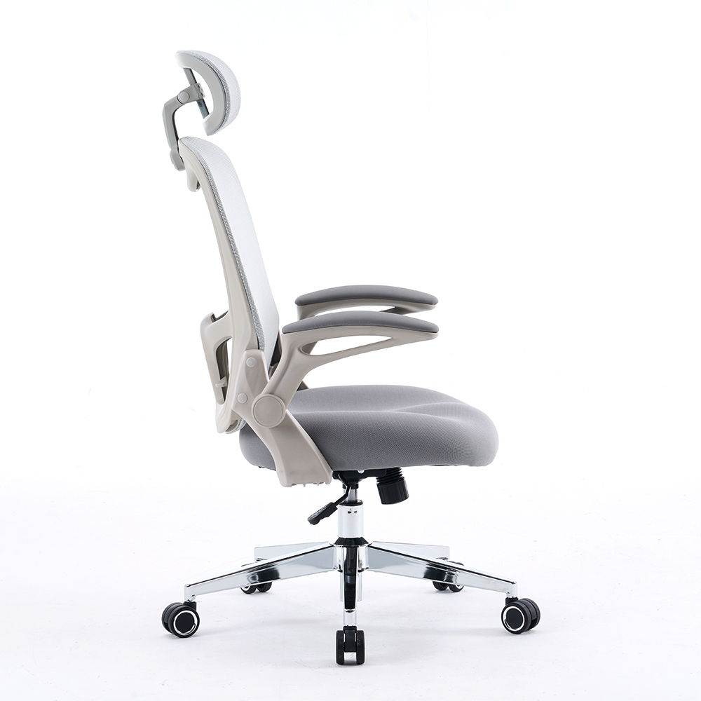 5140 Svart/hvit ergonomisk nettingskontorstol, høy ryggs datamaskinstol
