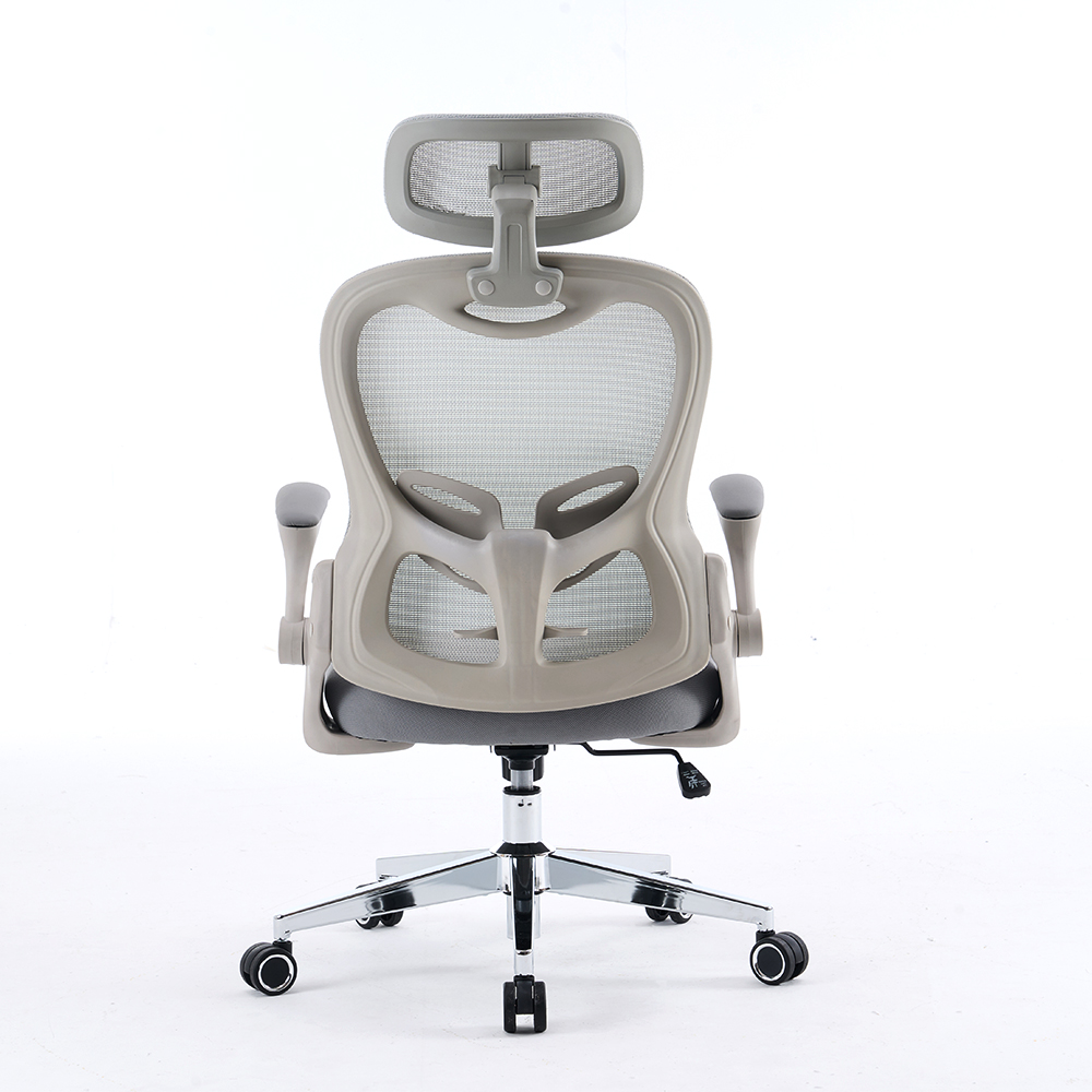 5140 Svart/hvit ergonomisk nettingskontorstol, høy ryggs datamaskinstol